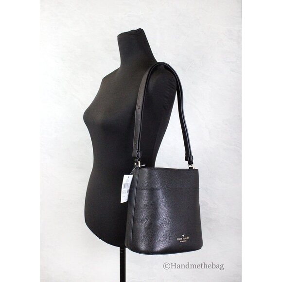 NEW Kate Spade Leila Small Black Bucket Shoulder Crossbody Bag Handbag Purse - Picture 4 of 9